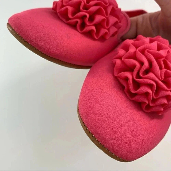 Daniel Green comfy house shoes 5 pink 60s vintage Barbiecore smoking slippers - Picture 10 of 14